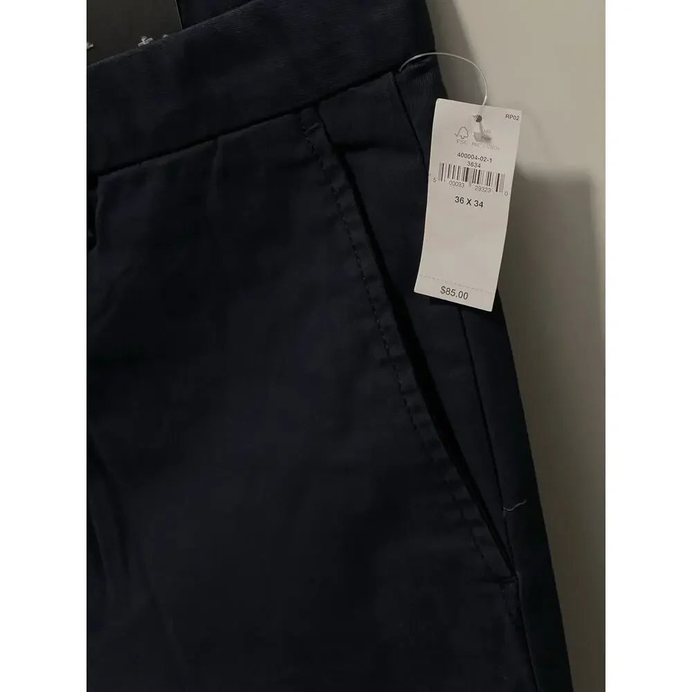 Banana Republic Men's Lived In Chino Pants 36x34 Navy Blue Straight Fit NWT GF